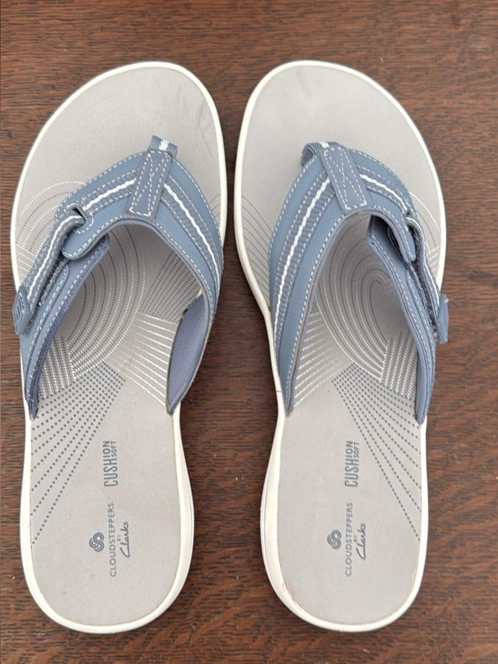 Clark’s Cloudsteppers Blue Sandals Thongs 8